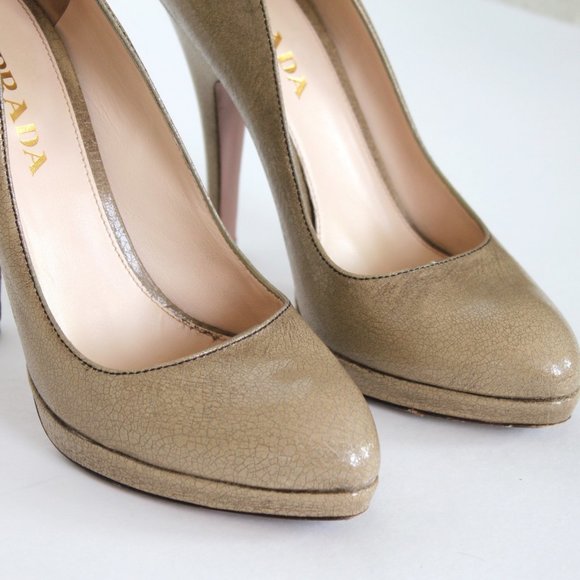 PRADA 37 platform heels Cracle Brush - Picture 6 of 12